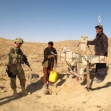 Karez workers and US soldiers, Zabul Province